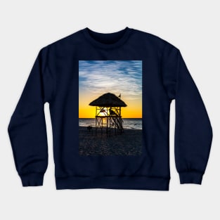 Beach Lifeguard At Sunset Crewneck Sweatshirt